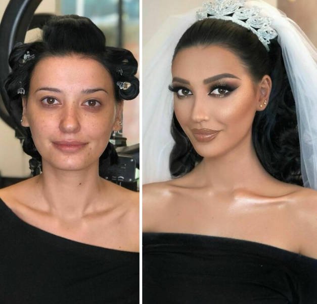 Brides: Makeup Transformations (30 pics)