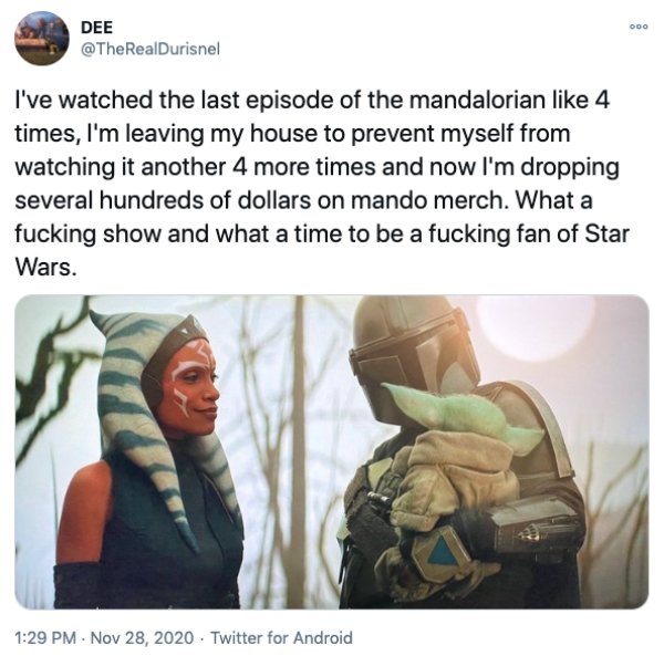 The Latest 'Mandalorian' Episode Tweets (24 pics)
