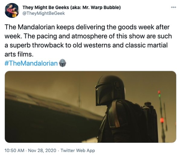 The Latest 'Mandalorian' Episode Tweets (24 pics)