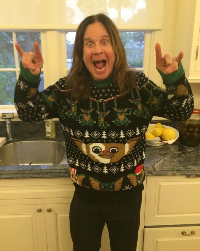 Celebrities Wearing 'Ugly' Christmas Sweaters (21 pics)