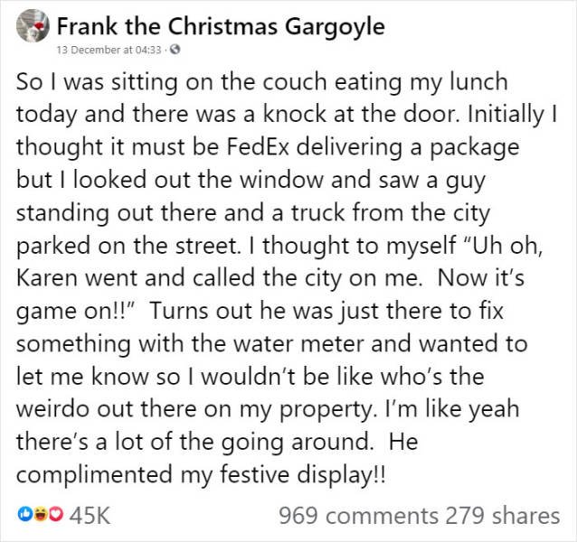 Frank The Christmas Gargoyle (50 pics)