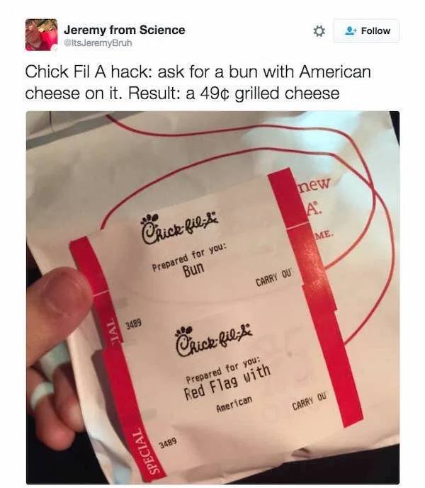 'Chick-Fil-A' Hacks (22 pics)