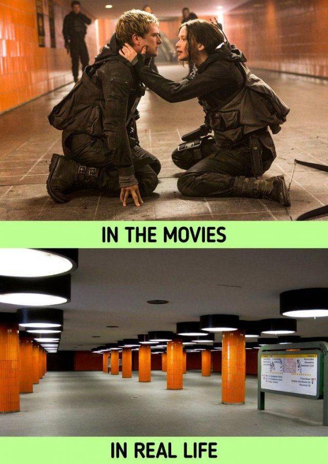 Things In Movies And In Real Life (20 pics) Things In Movies And In Real Life (20 pics)
