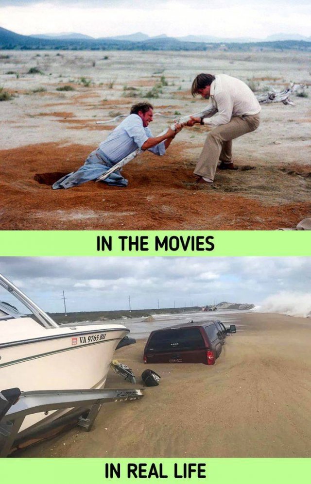 Things In Movies And In Real Life (20 pics) Things In Movies And In Real Life (20 pics)