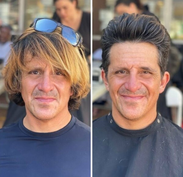 This Barber Gives Homeless People Fresh Haircuts (38 pics)