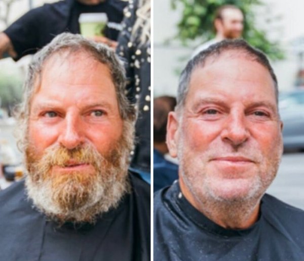 This Barber Gives Homeless People Fresh Haircuts (38 pics)