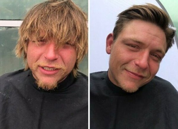 This Barber Gives Homeless People Fresh Haircuts (38 pics)