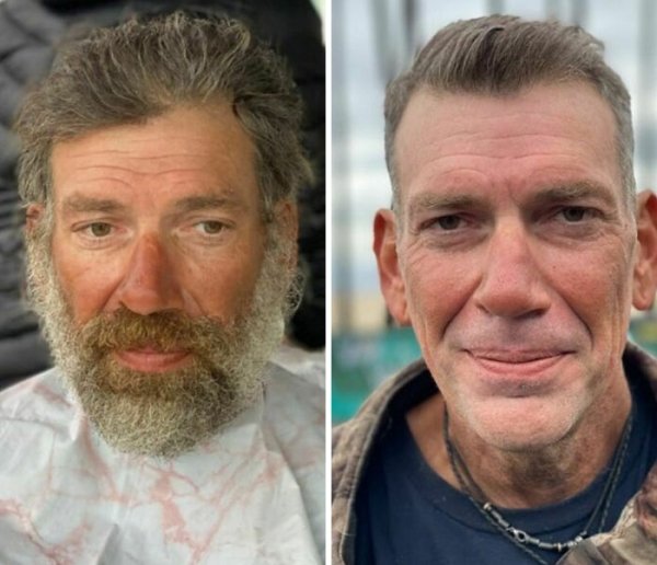 This Barber Gives Homeless People Fresh Haircuts (38 pics)