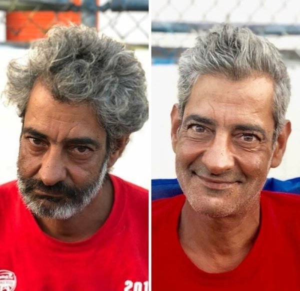 This Barber Gives Homeless People Fresh Haircuts (38 pics)