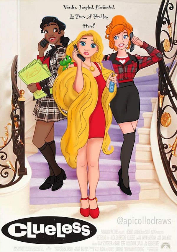 Movie Posters Reimagined With Disney Characters (27 pics)