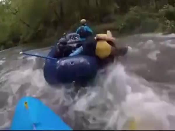 Two Women Fighting While River Rafting