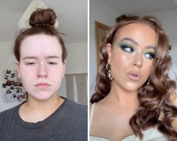 Girls With And Without Makeup (30 pics)