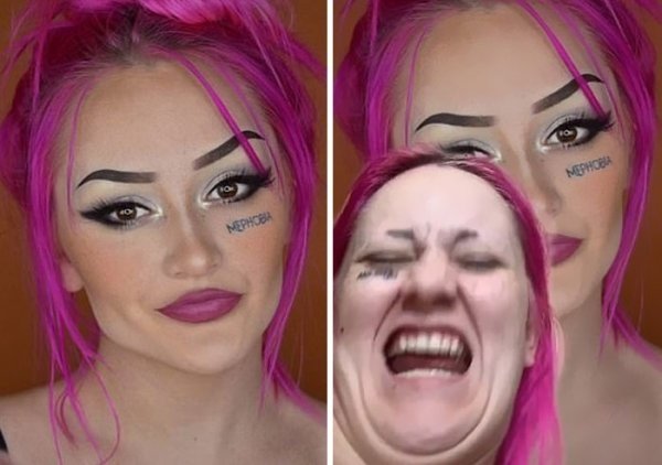 Girls With And Without Makeup (30 pics)