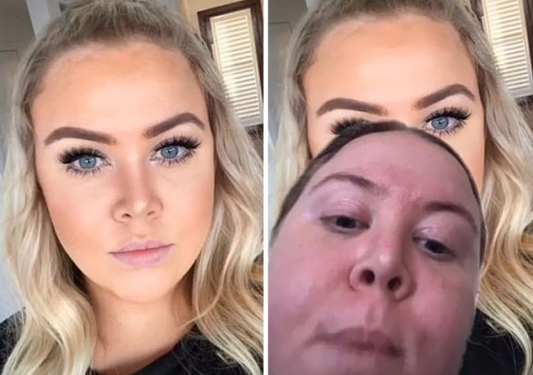 Girls With And Without Makeup (30 pics)