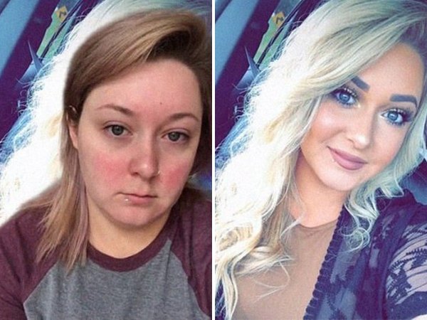 Girls With And Without Makeup (30 pics)