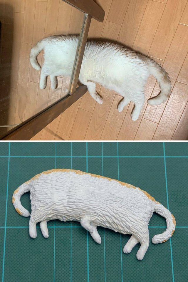 This Japanese Artist Turns Funny Animal Photos Into Sculptures (30 pics)
