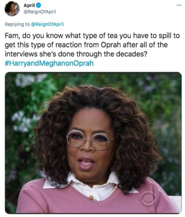 Oprah's Interview With Harry And Meghan Tweets (39 pics)