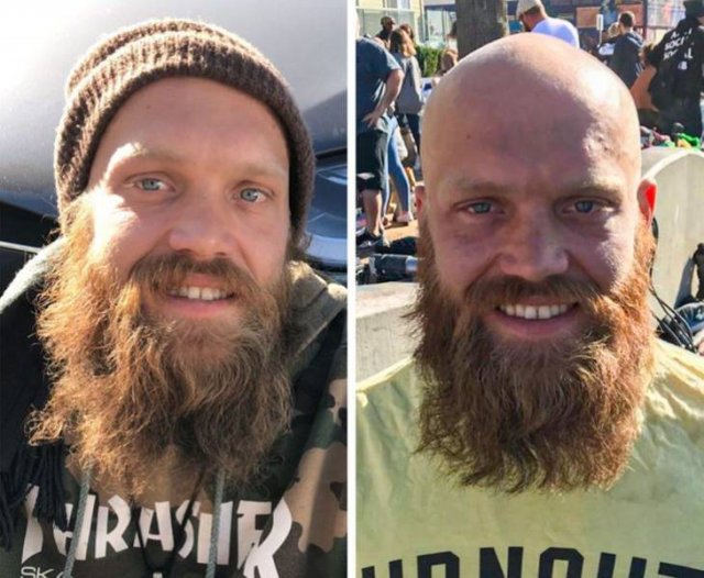 Stylist Helps Homeless People By Giving Them New Haircuts (22 pics)