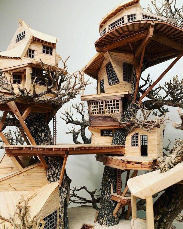 Tiny Bonsai Treehouses By Dave Creek (29 pics)