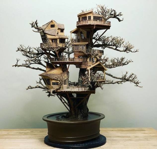 Tiny Bonsai Treehouses By Dave Creek (29 pics)
