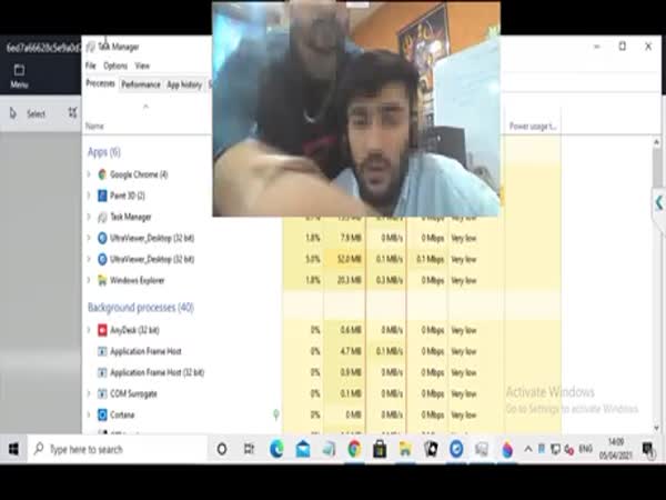 Scammer Seeing His Face On A Victim's Computer