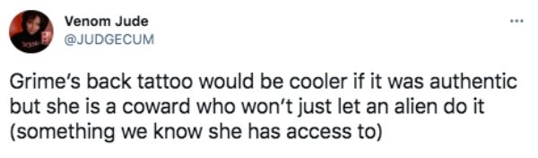 Internet Is Roasting Singer Grimes For 'Alien Scars' Tattoo (19 pics)