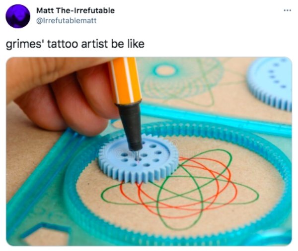 Internet Is Roasting Singer Grimes For 'Alien Scars' Tattoo (19 pics)