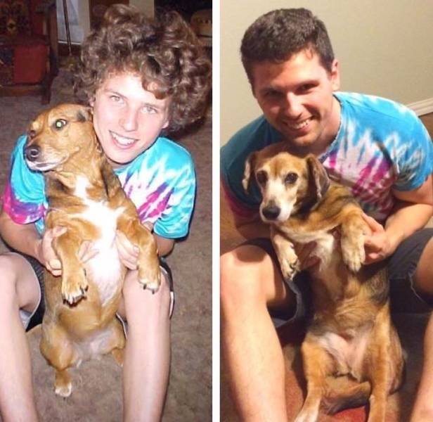 People Recreate Old Family Photos (18 pics)