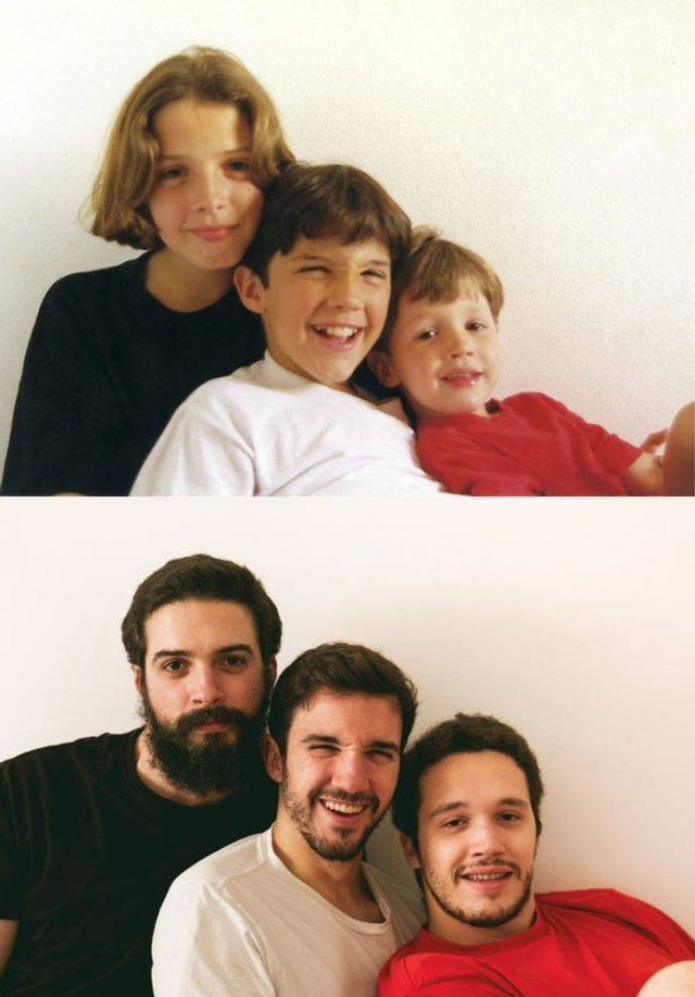 People Recreate Old Family Photos (18 pics)