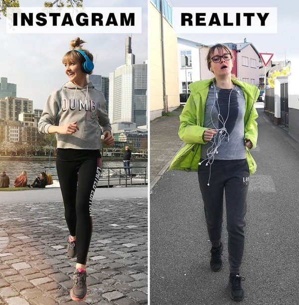 Woman Mocks Ideal Instagram Photos (30 pics)