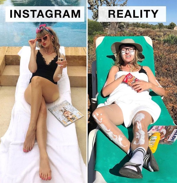 Woman Mocks Ideal Instagram Photos (30 pics)