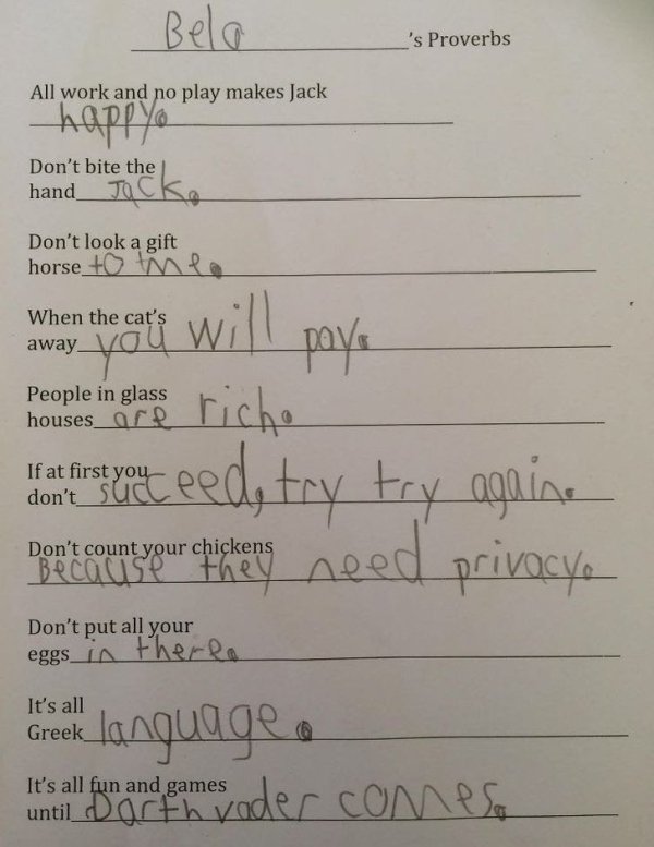 Kids Answer Test Questions (20 pics)