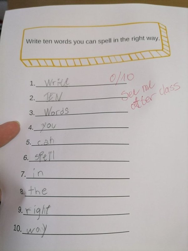 Kids Answer Test Questions (20 pics)