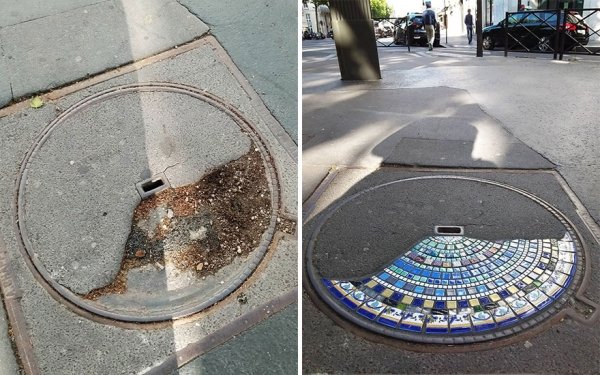 Artist Restores Street Cracks With Beautiful Mosaics (35 pics)