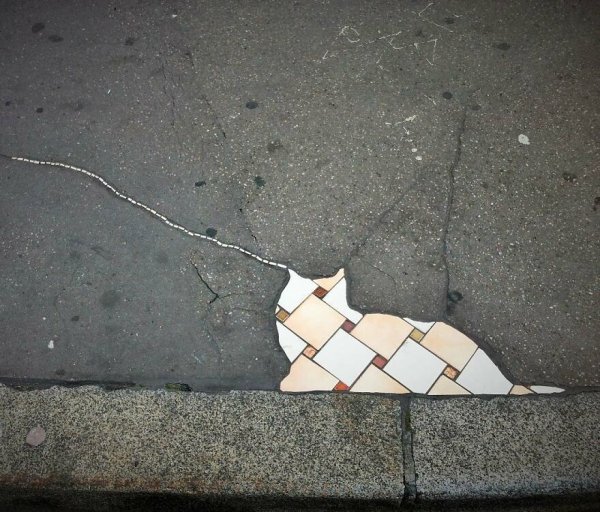 Artist Restores Street Cracks With Beautiful Mosaics (35 pics)