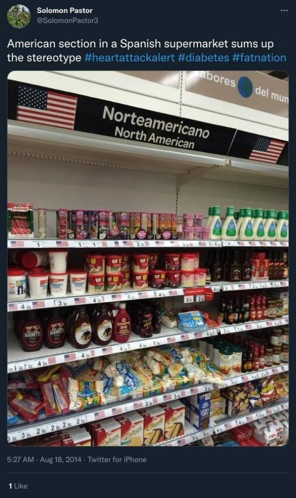 'American Food' Sections Around The World (26 pics)