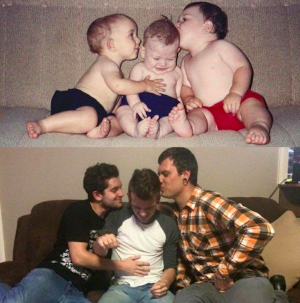 People Recreate Their Old Photos (25 pics)