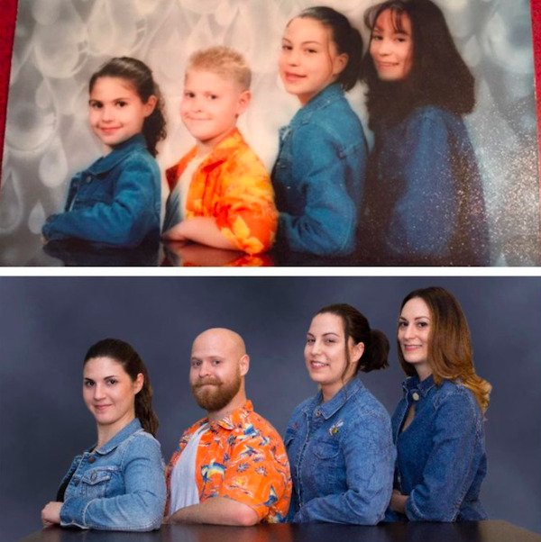 People Recreate Their Old Photos (25 pics)