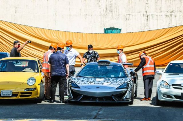 Smuggled Luxury Cars Were Publicly Destroyed By Philippines Government (15 pics)