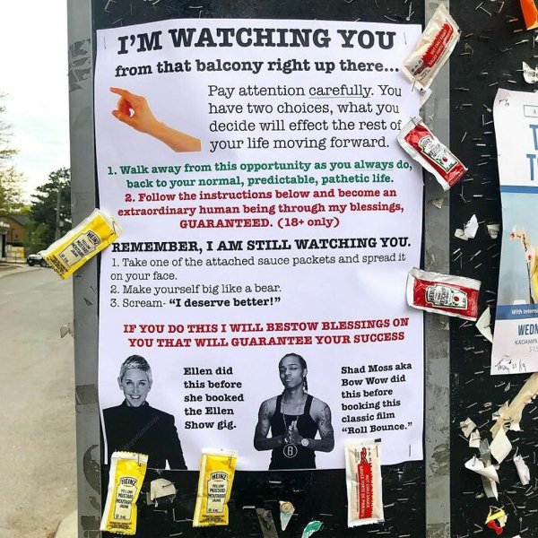 Man Trolls Neighbors With Posters (24 pics)