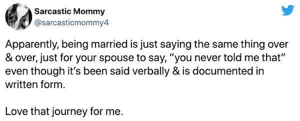 Married Life Tweets (25 pics)