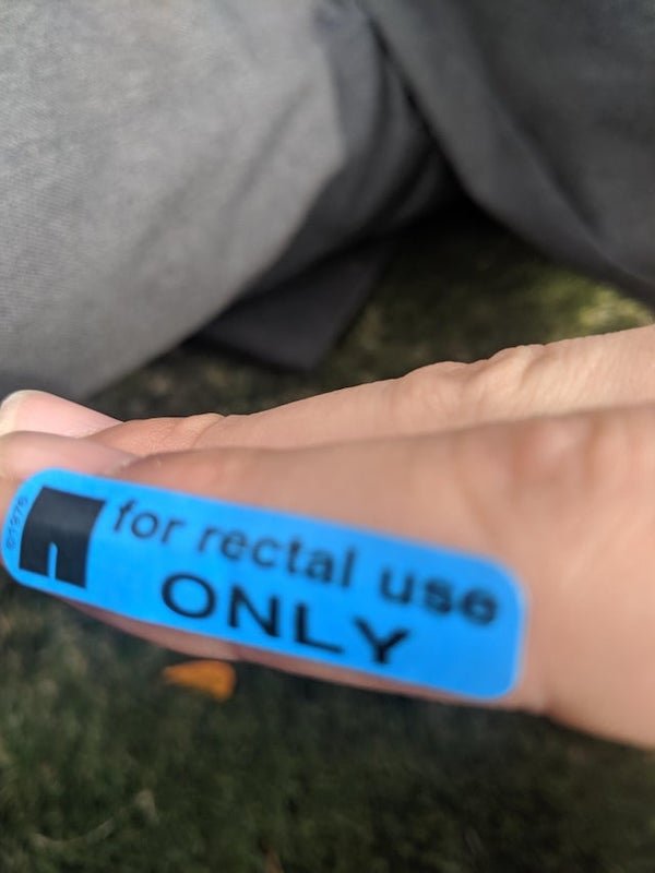 'For Rectal Use Only' Stickers In Unusual Places (33 pics)