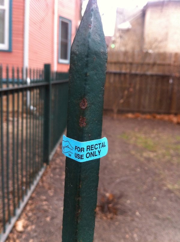 'For Rectal Use Only' Stickers In Unusual Places (33 pics)