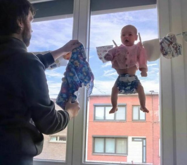 Husband Trolls His Wife By 'Ok' Photos Of His Son (30 pics)