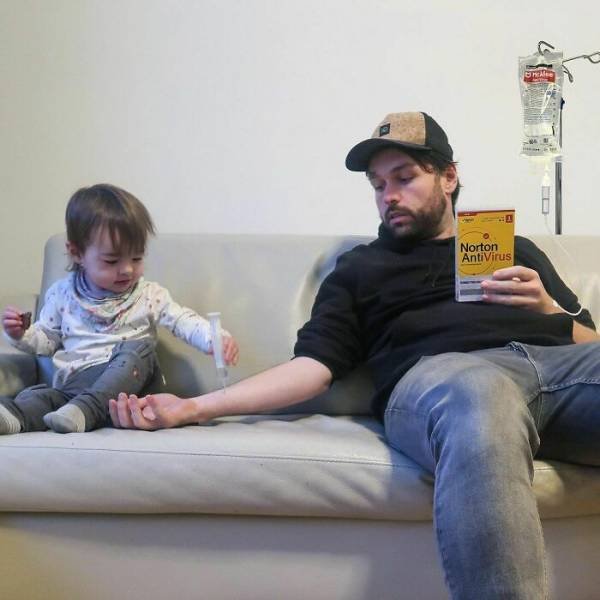 Husband Trolls His Wife By 'Ok' Photos Of His Son (30 pics)