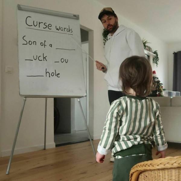 Husband Trolls His Wife By 'Ok' Photos Of His Son (30 pics)
