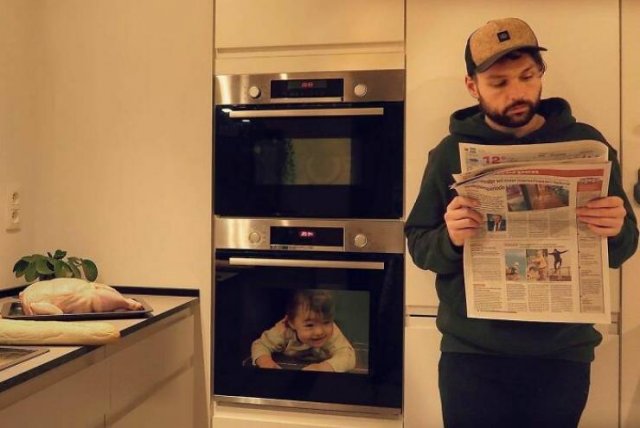 Husband Trolls His Wife By 'Ok' Photos Of His Son (30 pics)
