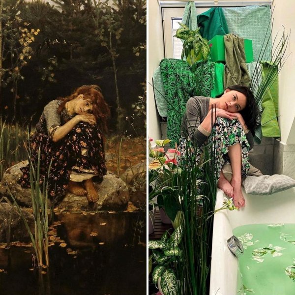 This Woman Recreates Famous Artworks (30 pics)