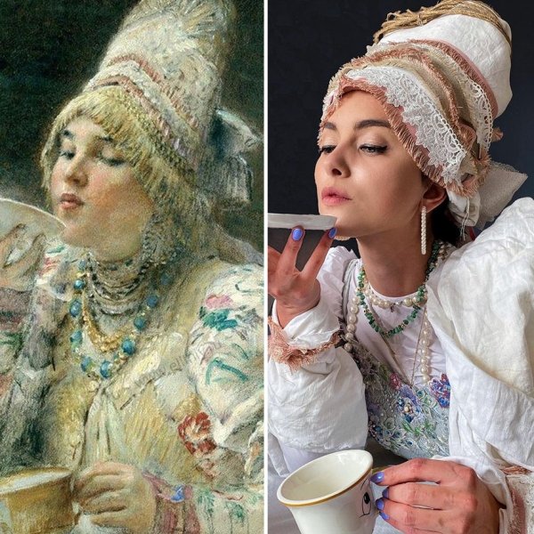 This Woman Recreates Famous Artworks (30 pics)