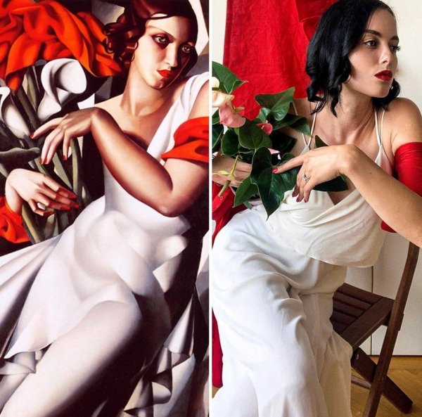 This Woman Recreates Famous Artworks (30 pics)